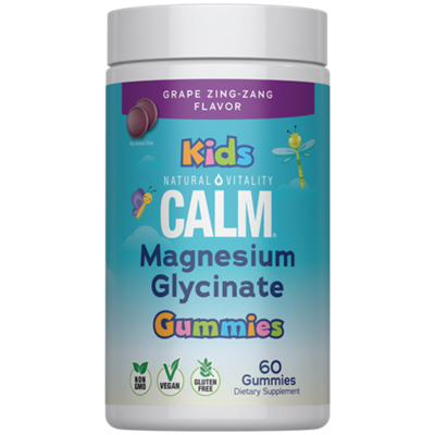 Kids Calm Magnesium Glycinate Gummies - Grape Zing Zang (60 Gummies)