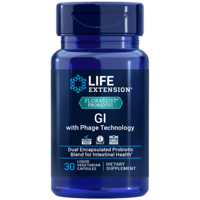 Florassist Probiotic - GI Intestinal Health with Phage Technology (30 Capsules)