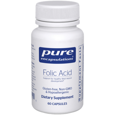 Pure Folic Acid - Support for Healthy Fetal Neural Development (60 Capsules)