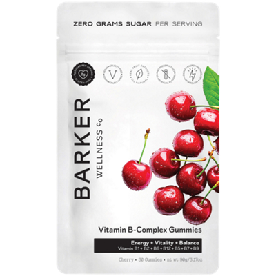 Vitamin B Complex Gummies - Energy + Vitality + Balance - Cherry (30 Gummies)