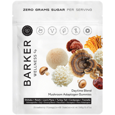 Mushroom Adaptogen Gummies - Daytime Blend - Strawberry Pineapple (60 Gummies)