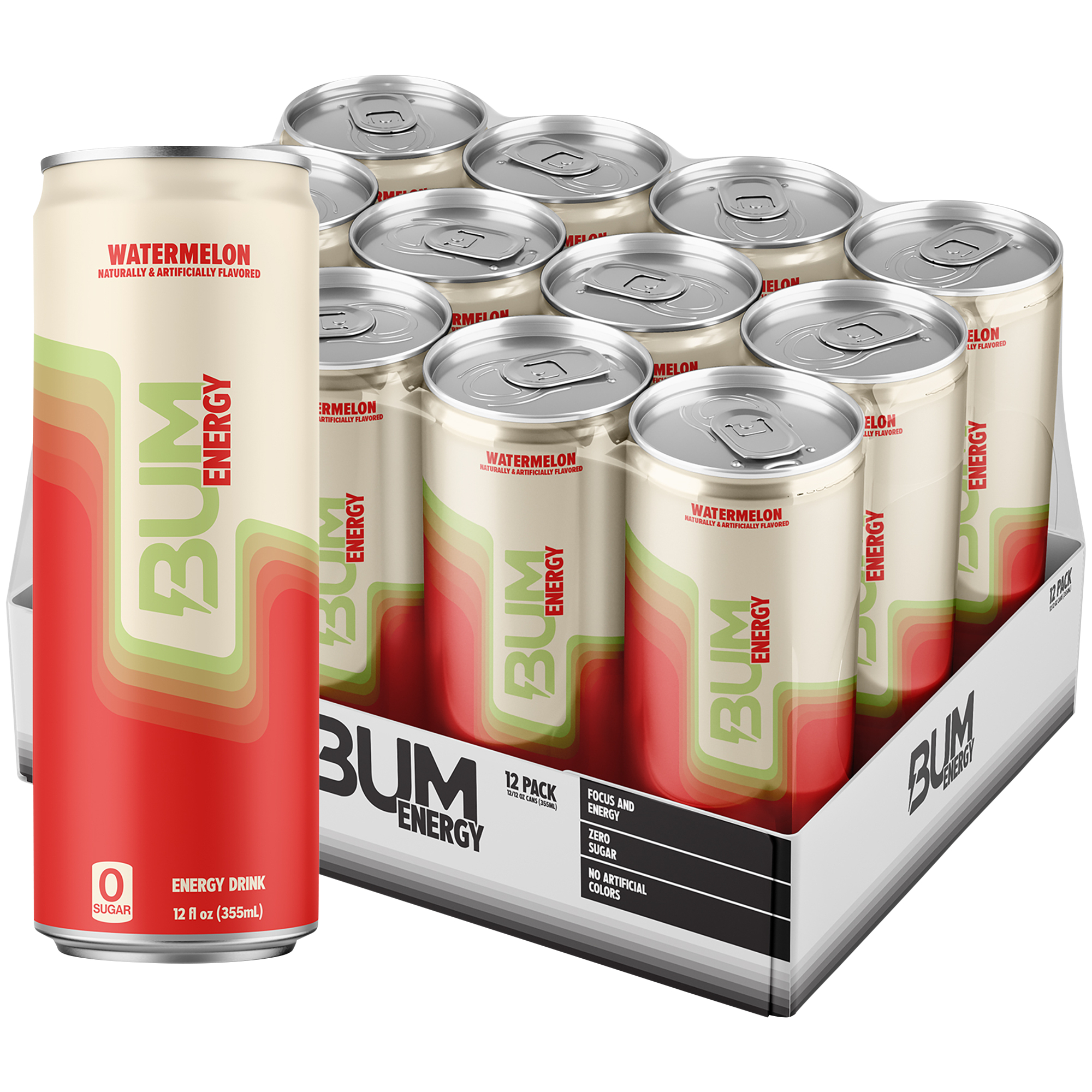 Energy Drink Watermelon 12 Drinks  12 Fl Oz Each