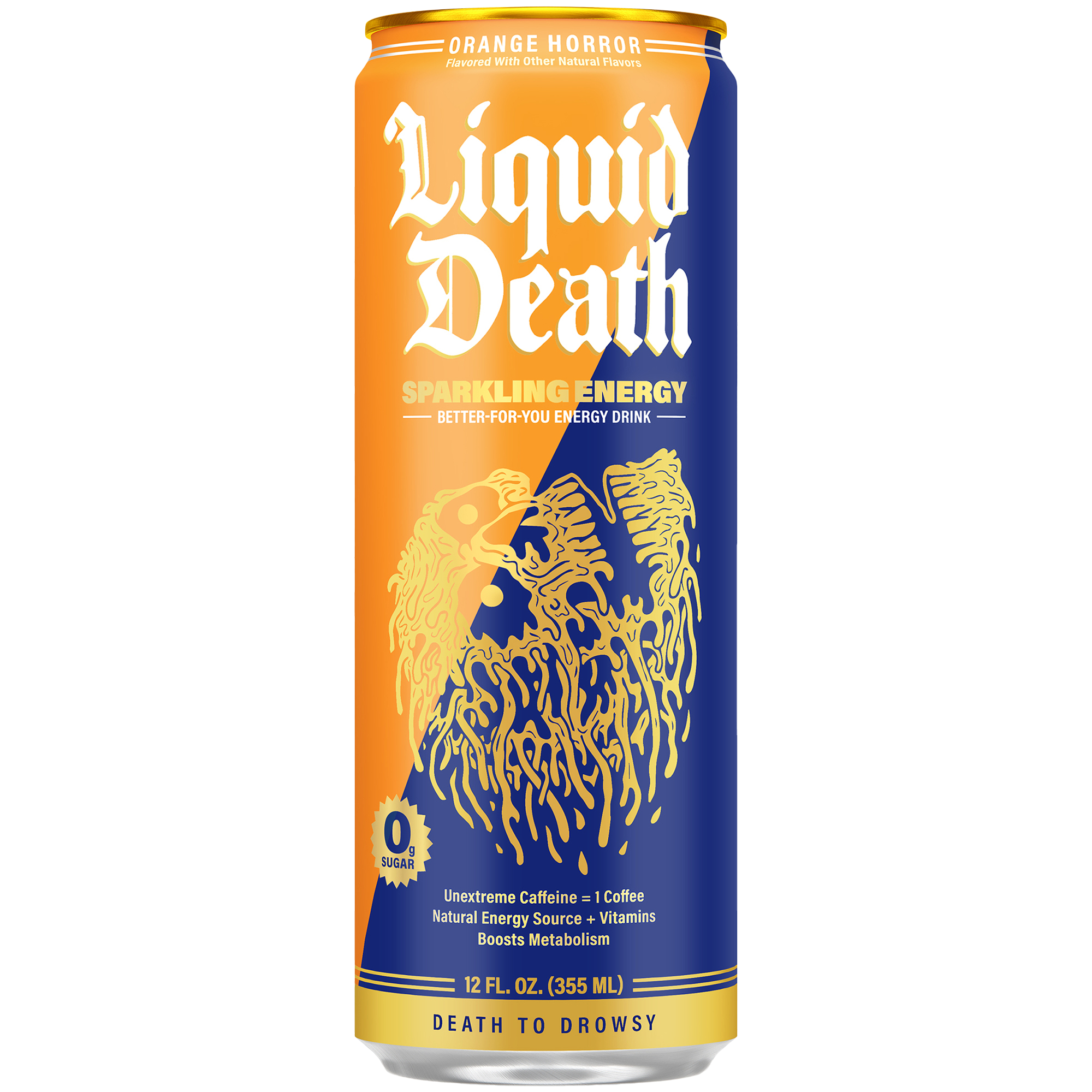 Sparkling Energy Drink  Orange Horror 12 Drinks 12 Fl Oz Each
