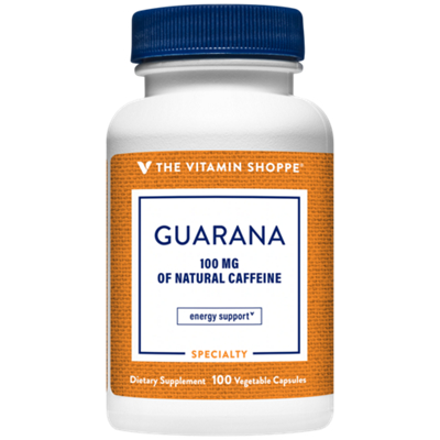 Guarana - 100mg of Natural Caffeine - Energy Support (100 Vegetable Capsules)