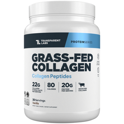 Grass Fed Collagen - Collagen Peptides - 22g Collagen Hydrolysate - Vanilla (30 Servings)