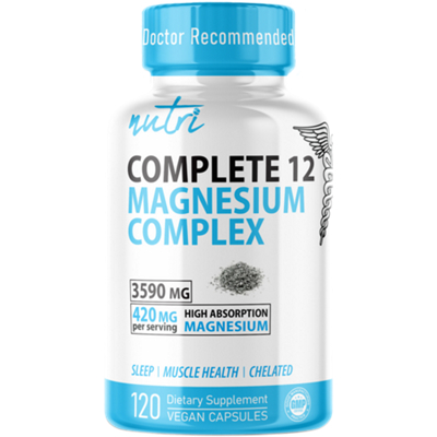 Pure 7 Magnesium Complex - 3590 mg - Sleep, Muscle Health & Chelated (120 Vegan Capsules)