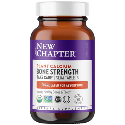 Plant Calcium Bone Strength - Strong, Healthy Bones & Teeth (90 Slim Tablets)
