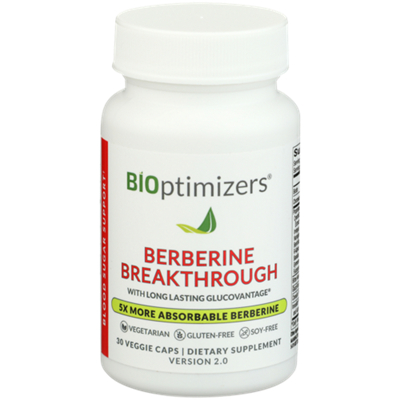 Berberine Breakthrough - With Long Lasting Glucovantage  (30 Veggie Caps)