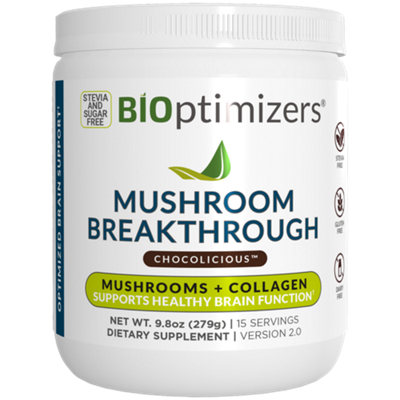 Mushroom Breakthrough Powder + Collagen - Supports Healthy Brain Function - Chocolicious (25 Servings)