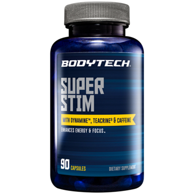 Super Stim - With Dynamine, Teacrine & Caffeine - Enhances Energy & Focus (90 Capsules)