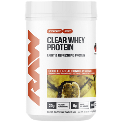 Clear Whey Protein - Light & Refreshing Protein - 20g Protein - Sour Tropical Punch (25 Servings/24.96 oz)