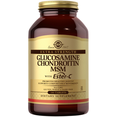 Glucosamine Chondroitin MSM with Ester-C - Supports Joint Health (180 Tablets)