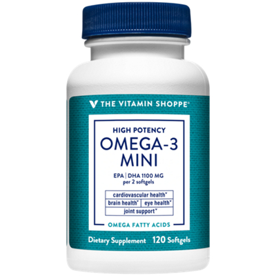 Omega 3 Mini - EPA, DHA 1100 mg - Cardiovascular Health, Brain Health, Eye Health & Joint Support (120 Softgels)