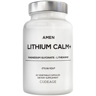 Lithium Calm+ - Magnesium Glycinate - L Theanine (60 Vegetable Capsules)