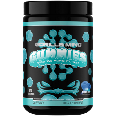 Creatine Monohydrate Gummies - Enhances Strength & Power - Increases Lean Muscle Mass - Blue Raspberry (120 Gummies)