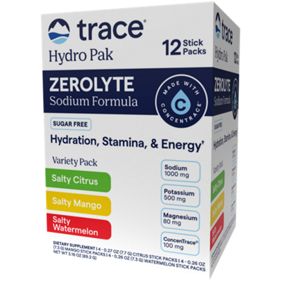 Zerlyte Sodium Formula - Hydration, Stamina & Energy - Sugar Free - Variety Pack (12 Stick Packs)