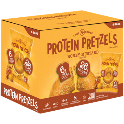 Protein Pretzels - 26g Protein - Honey Mustard (6 Bags)