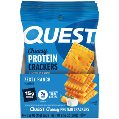 Cheese Crackers - 15g Protein - Zesty Ranch (6 Bags)