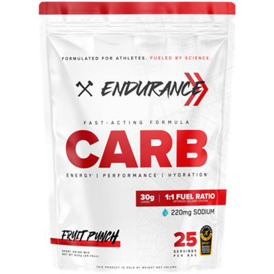 Endurance Carb - Carbohydrate Powder for Hydration & Energy Support - Fruit Punch (25 Servings)