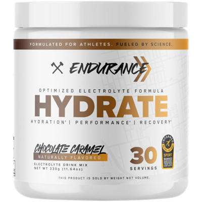 Endurance Hydrate - Electrolyte Drink Mix Powder - Chocolate Caramel (30 Servings)