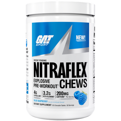 Nitraflex Chews - Blue Raspberry (120 Chewable Tablets)