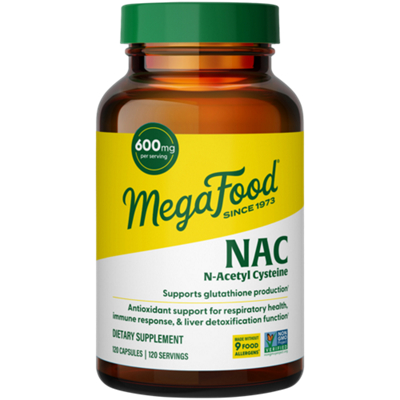 NAC (N-Acetyl Cysteine) - Antioxidant Support for Glutathione Production - 600 MG (120 Capsules)