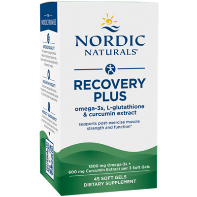 Recovery Plus with Omega-3s, L-Glutathione & Curcumin Extract - Supports Post- Exercise Muscle Strength (45 Softgels)