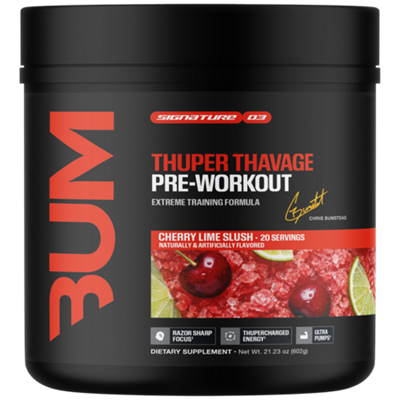 Thuper Thavage Pre Workout - Extreme Training Formula - Razor Sharp Focus - Cherry Lime Slush (21.23 oz.)