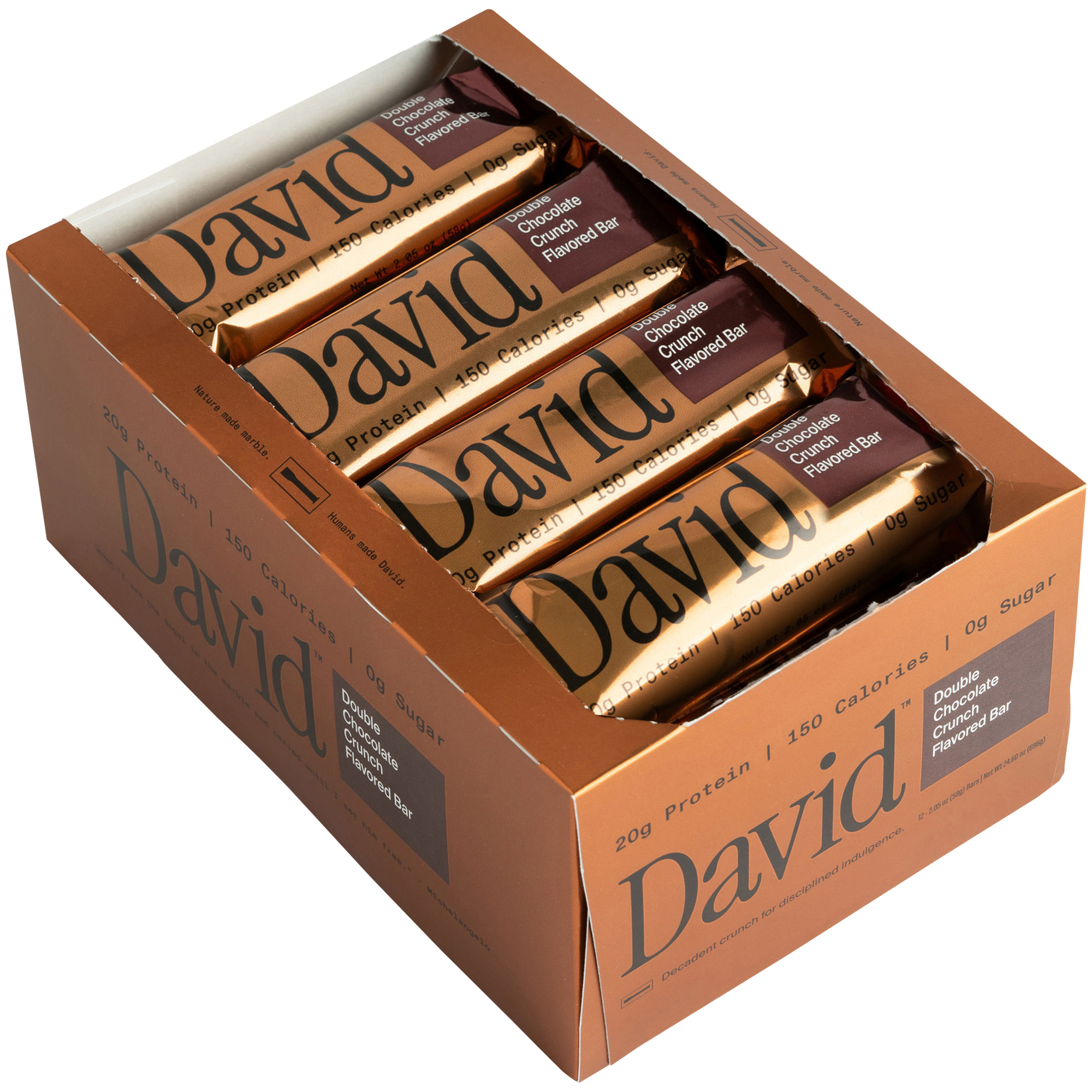 Bronze Protein Bar  20g Protein  Double Chocolate 12 Bars