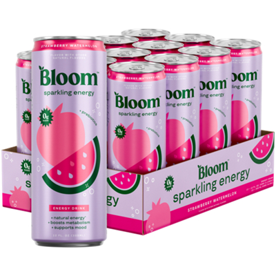 Sparkling Energy Drink - 0g Sugar - Strawberry Watermelon (12 fl oz/12 Pack)