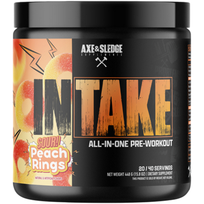 Intake All-In-One Pre-Workout Powder - Sour Peach Rings (20 Servings)