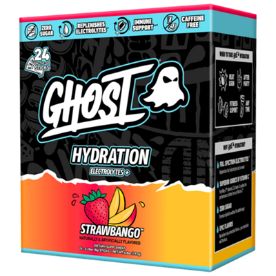 Hydration Packets with Electrolytes+ - Strawbango (24 Single Serving Packets)