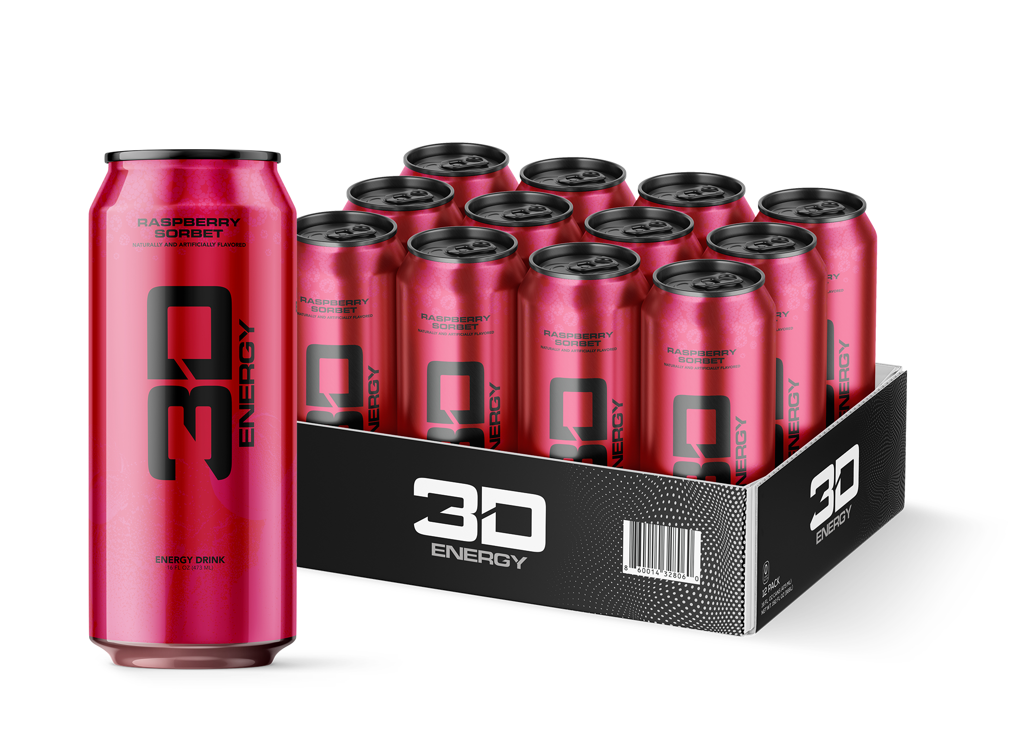 Energy Drink  Raspberry Sorbet 12 Drinks16 Fl Oz Each