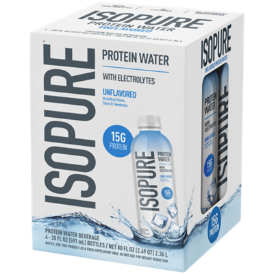 Protein Water with Electrolytes - 15g Protein - Unflavored (20 Fl Oz./4 Drinks)