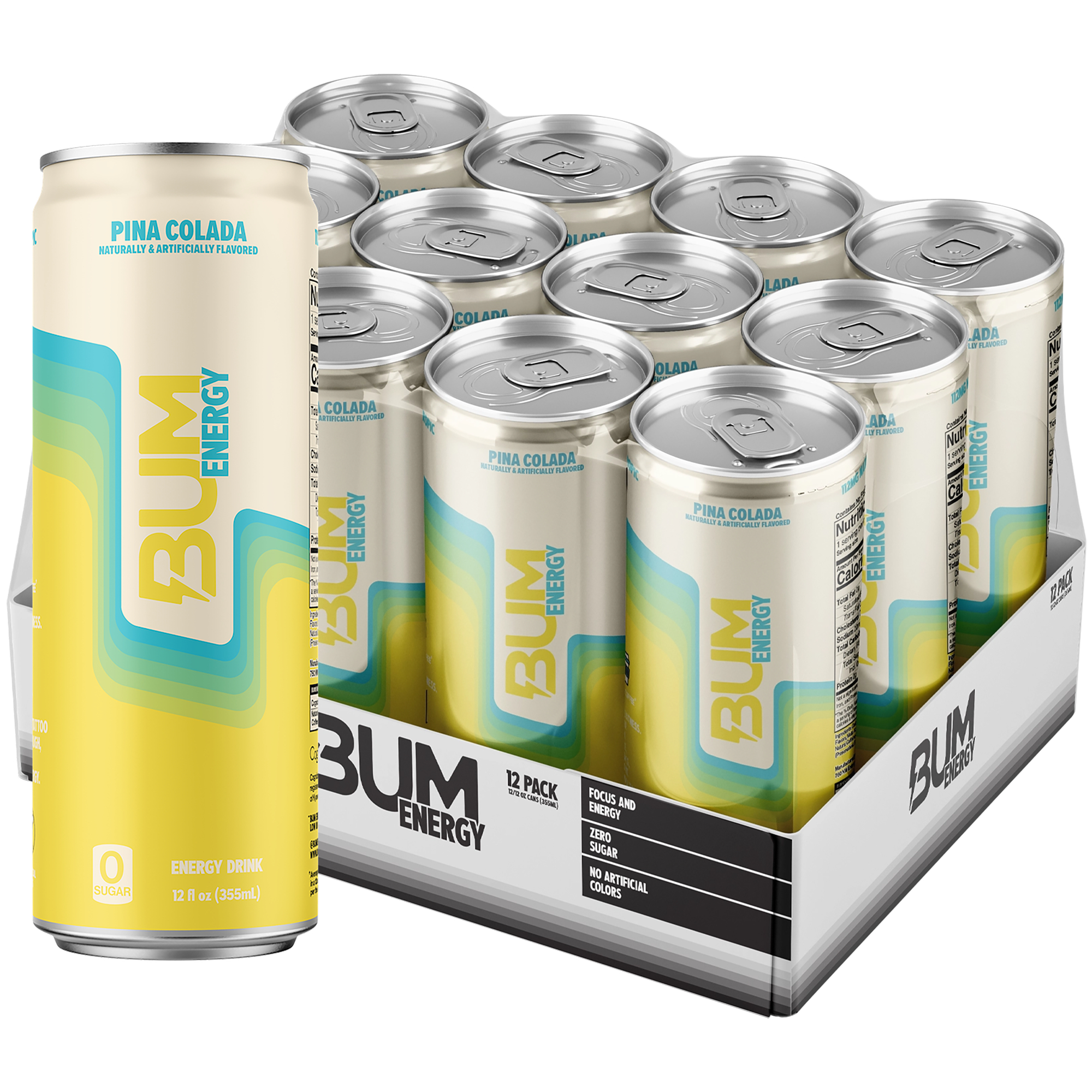 Energy Drink  Pina Colada 12 Drinks 12 Fl Oz Each