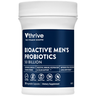 Bioactive Men's Probiotics - Immune, Digestive,  Respiratory and Colon Support - 50 Billion CFUs (30 Vegetable Capsules)