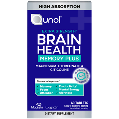 Extra Strength Brain Health Memory Plus - Magnesium L Threonate & Citicoline (60 Tablets)