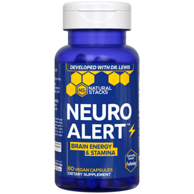 Neuro Alert - Brain Energy & Stamina - Developed with Dr. Lewis (60 Vegan Capsules)