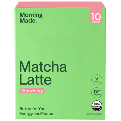Matcha Latte - Strawberry - Better for You & Energy Focus - Vegan (10 Servings)