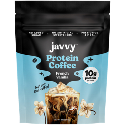 Protein Coffee - Instant Powder with 80mg Caffeine - French Vanilla (14 Servings)