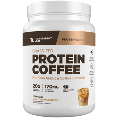 Protein Coffee - Premium Arabica Coffee + Protein - 20g Protein - Sweet Cream Cold Brew (15 Servings)