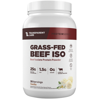 Grass-Fed Beef Iso - Beef Isolate Protein Powder - 25g Protein - Vanilla (30 Servings)