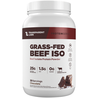 Grass-Fed Beef Iso - Beef Isolate Protein Powder - 25g Protein - Chocolate (30 Servings)
