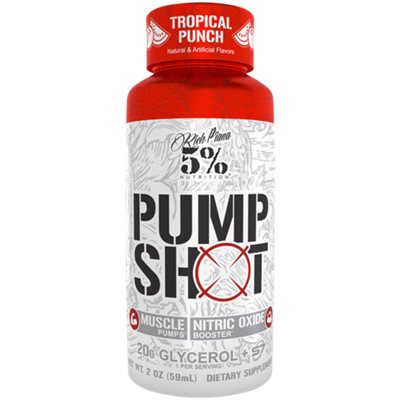 Pump Shot - Muscle Pump & Nitric Oxide Booster - 20g Glycerol - Tropical Punch (2 oz.)