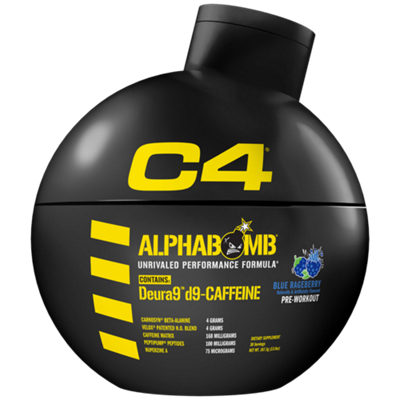 AlphaBomb - Deura9 d9-Caffeine - Pre-Workout - Blue Rageberry (30 Servings)