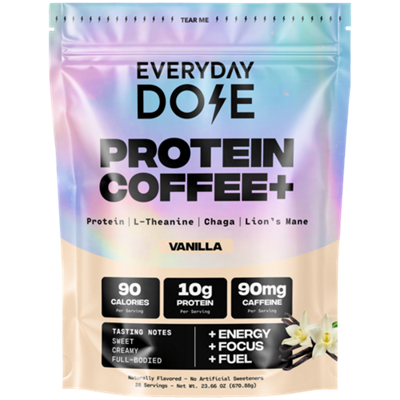 Protein Coffee+ - Protein, L-Theanine, Chaga & Lion's Mane - 10g Protein - Vanilla (23.66 oz.)