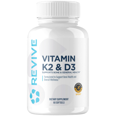 Vitamin K2 & D3 - Supports Bone & General Health - Formulated to Support Bone Health and Wellness (60 Softgels)