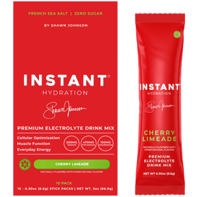 Instant Hydration - Premium Electrolyte Drink Mix - Cherry Limeade - Shawn Johnson (10 Pack/0.28 oz.)