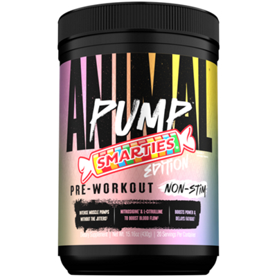 Pre-Workout Pump Non-Stim Powder - Zero Caffeine - Smarties (40 Servings)