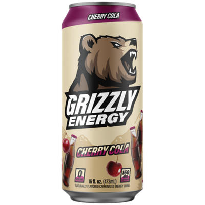 Grizzly Energy Drink - Zero Sugar - Cherry Cola (12 Pack)
